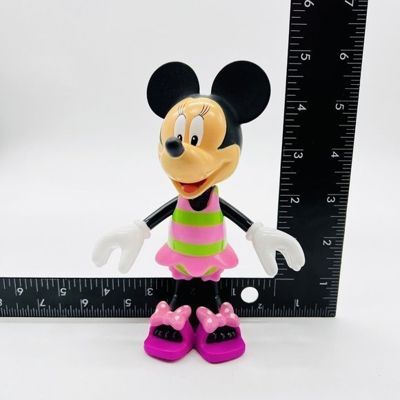 Disney 3.25” Minnie Mouse Fashion Doll w/ Snap on Dress And Sandals - Picture 2 of 3
